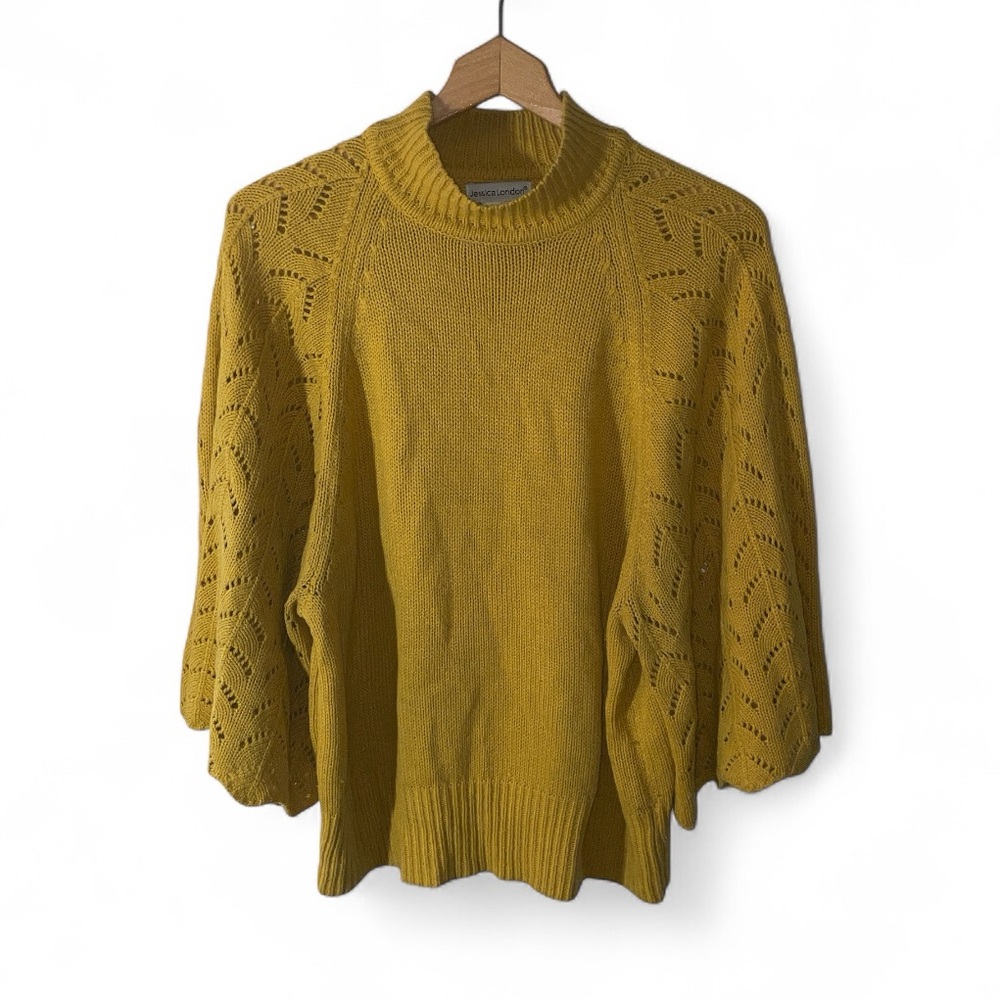 Z1- Jessica London Mustard Cowl Neck Sweater Women’s 14/16